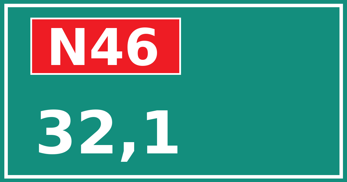 Hectometerbord N46 32,1