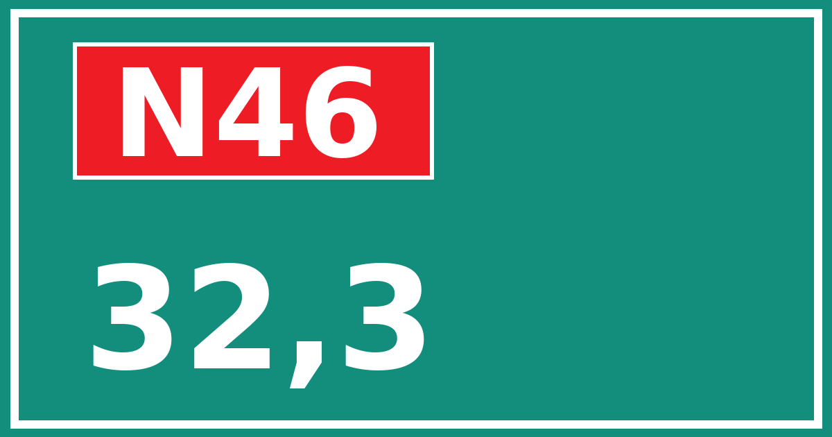Hectometerbord N46 32,3