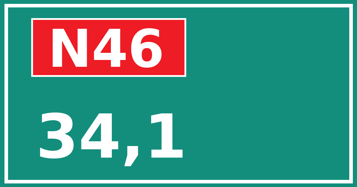 Hectometerbord N46 34,1