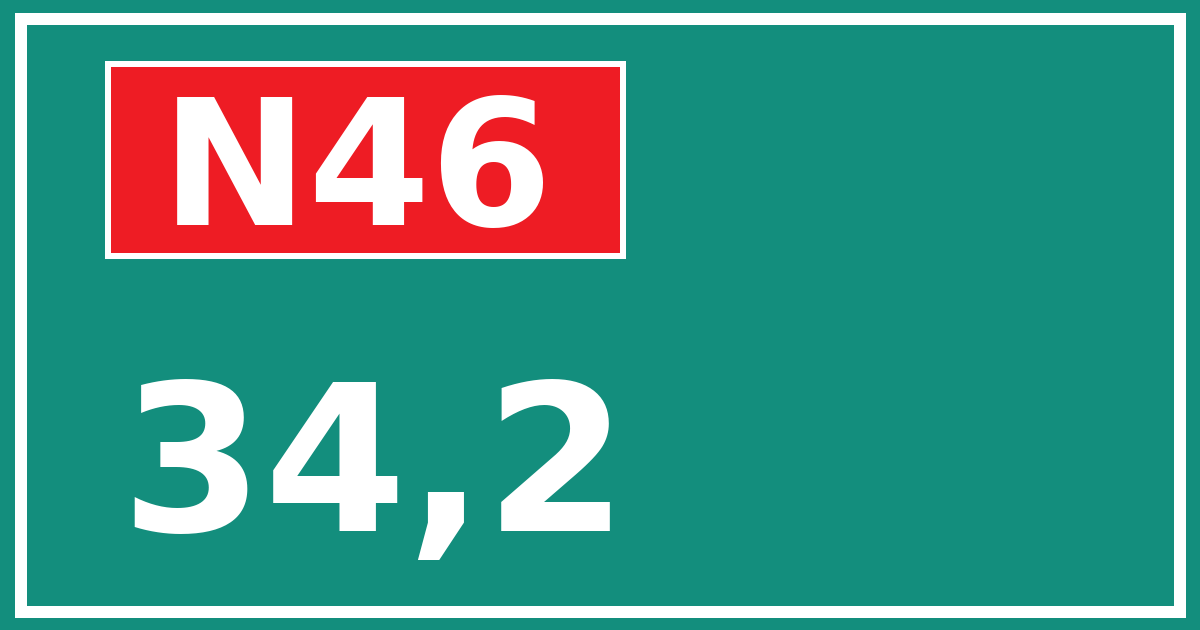 Hectometerbord N46 34,2