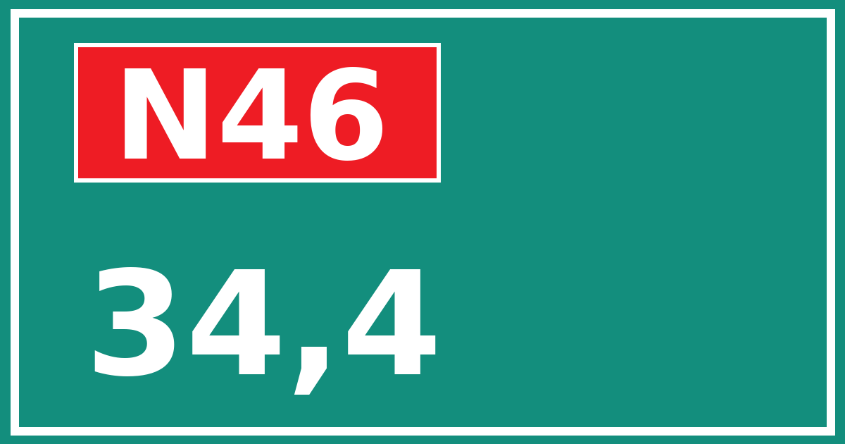 Hectometerbord N46 34,4