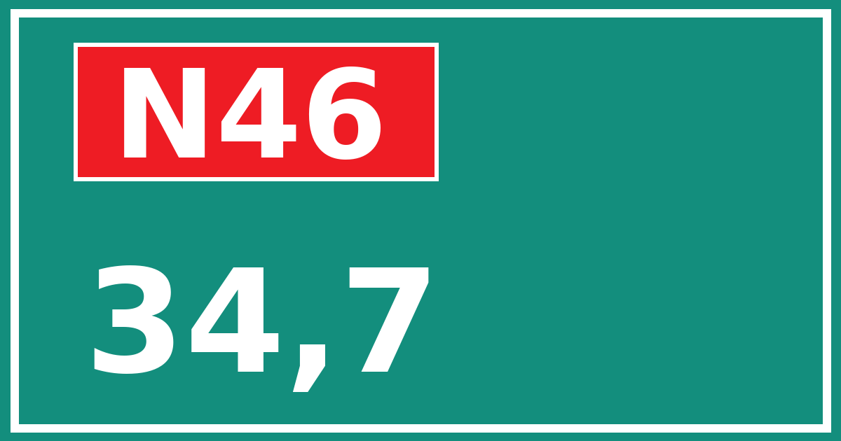 Hectometerbord N46 34,7