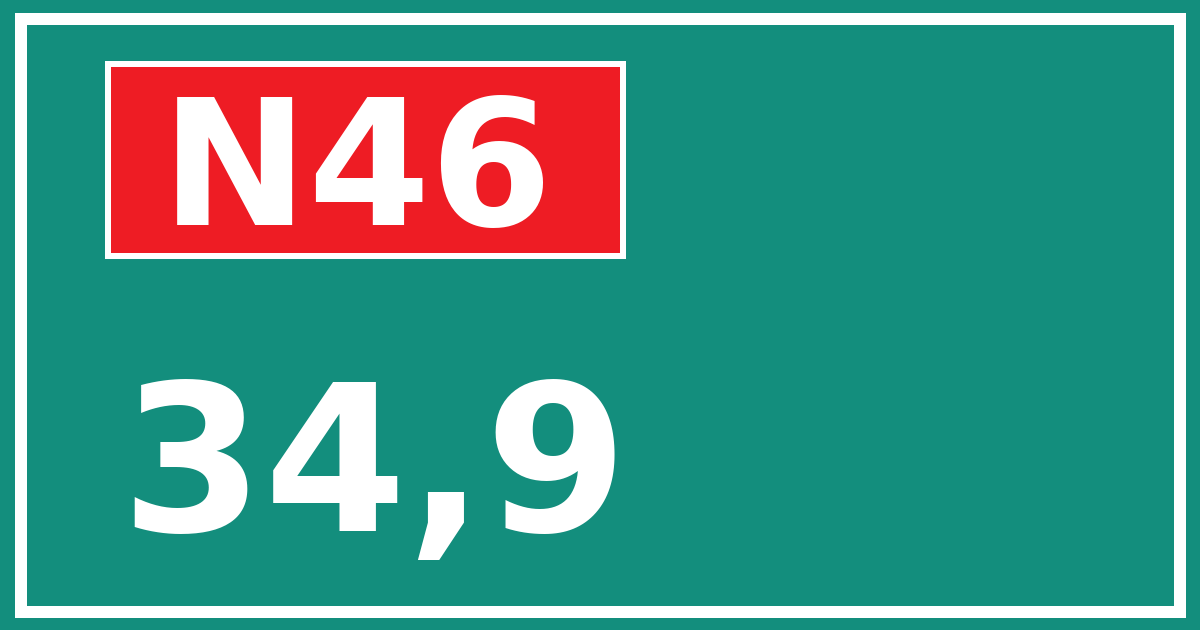 Hectometerbord N46 34,9
