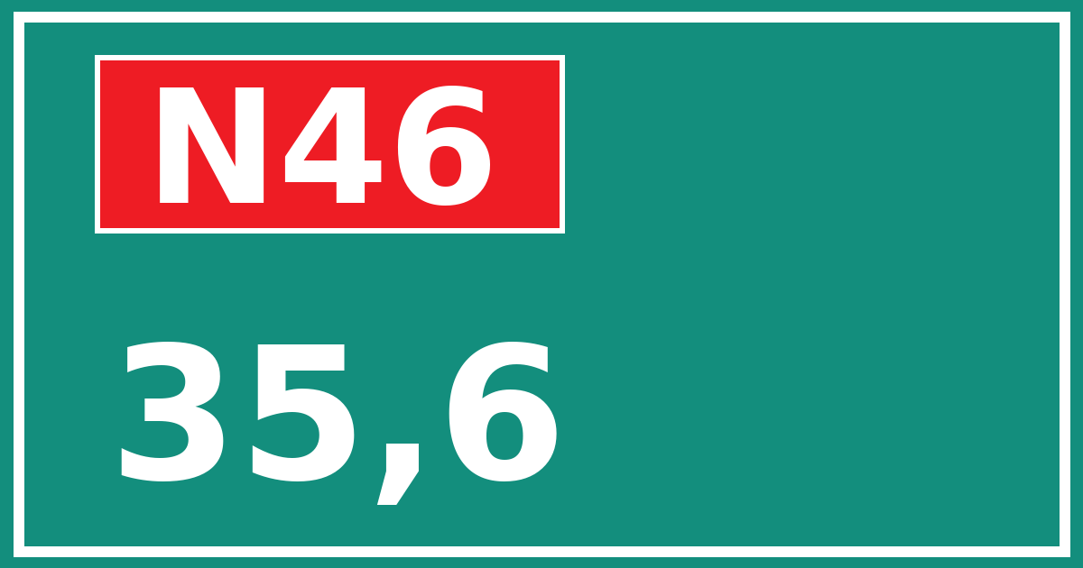Hectometerbord N46 35,6