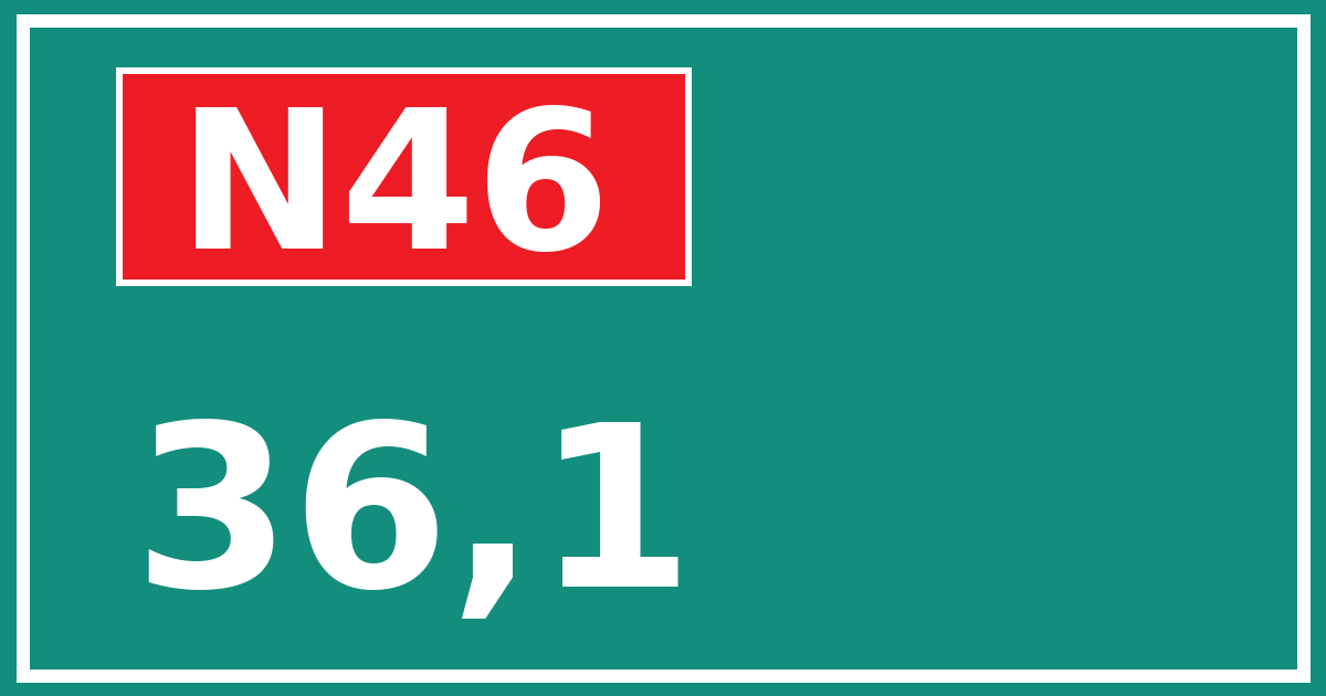 Hectometerbord N46 36,1