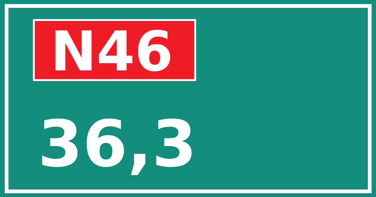 Hectometerbord N46 36,3