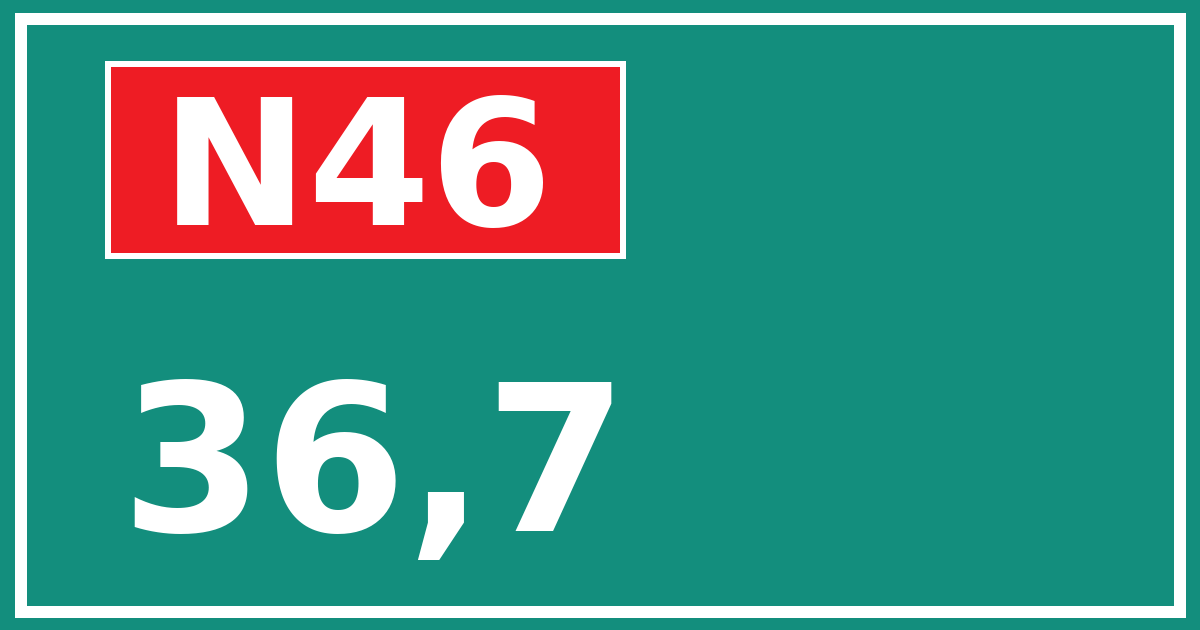 Hectometerbord N46 36,7