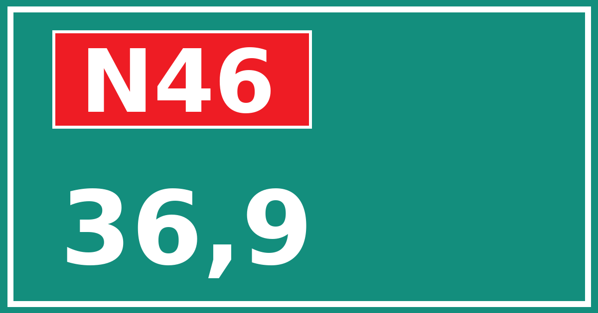 Hectometerbord N46 36,9