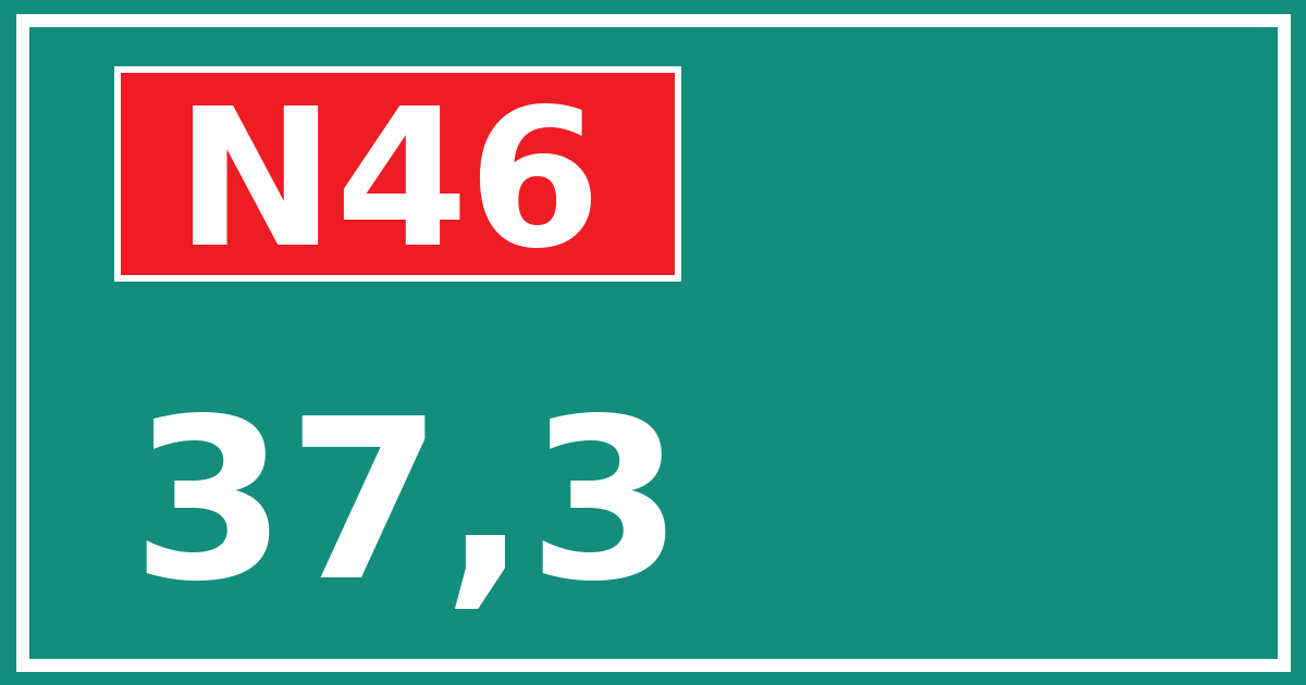Hectometerbord N46 37,3