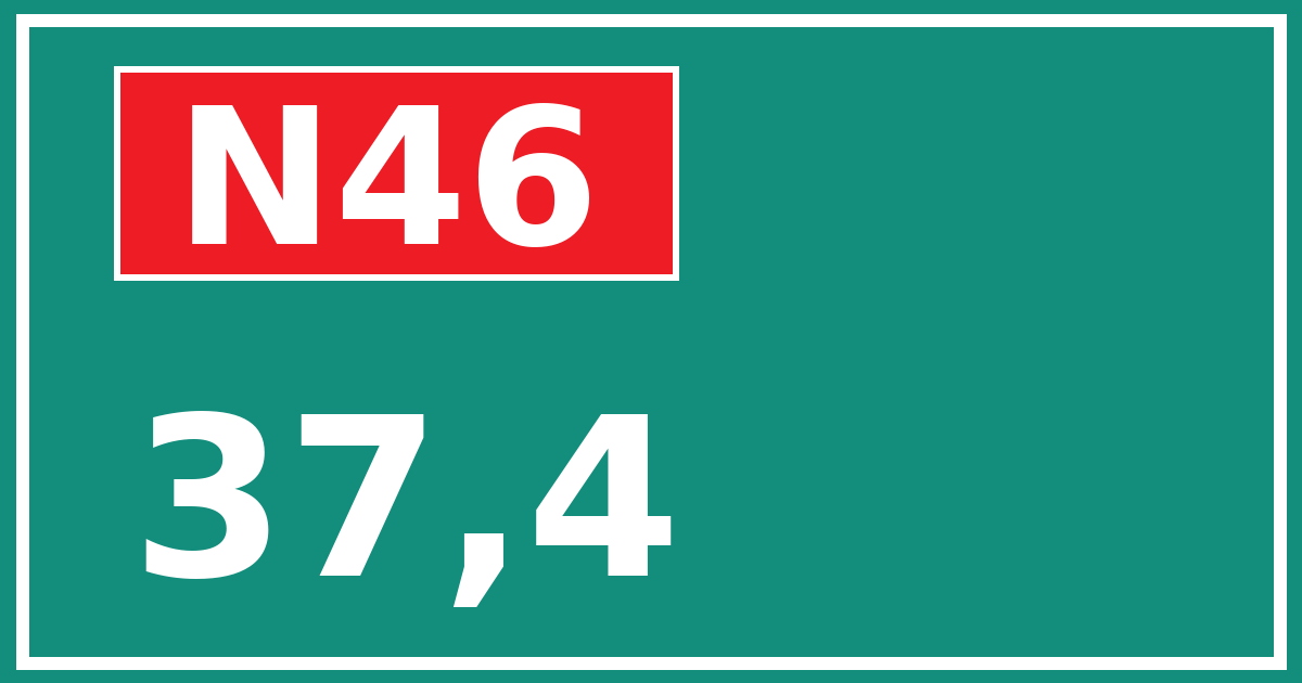Hectometerbord N46 37,4