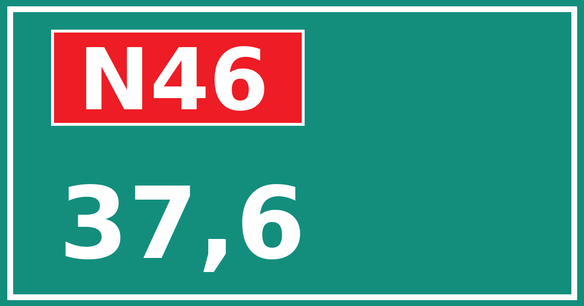 Hectometerbord N46 37,6