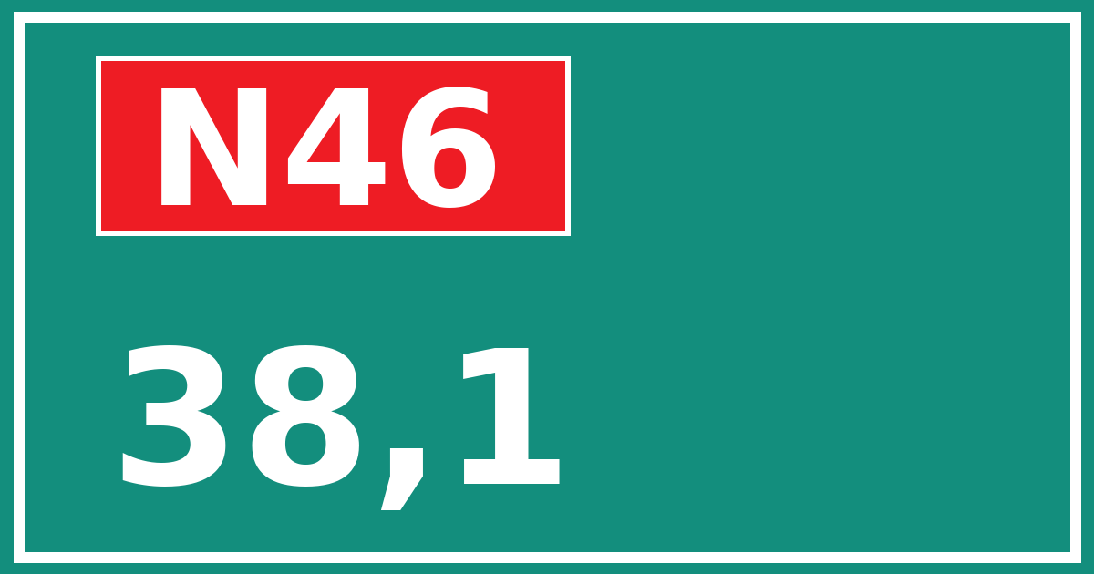 Hectometerbord N46 38,1