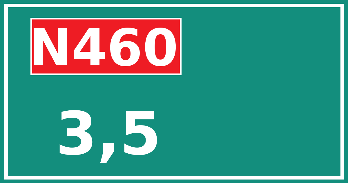 Hectometerbord N460 3,5