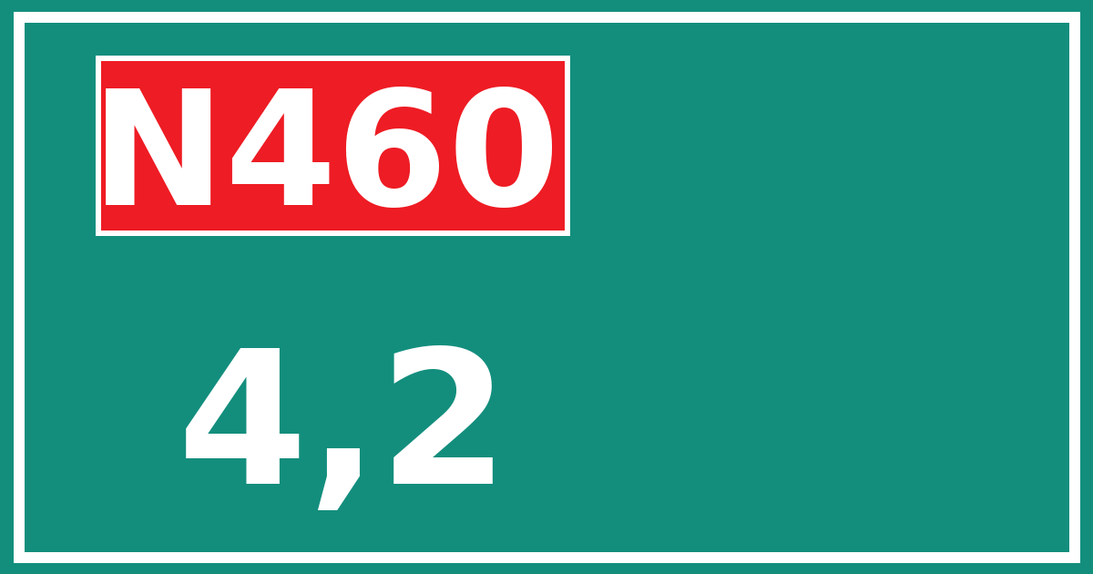 Hectometerbord N460 4,2