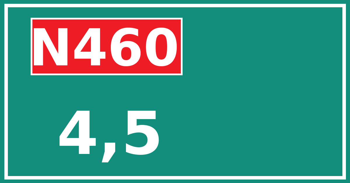 Hectometerbord N460 4,5