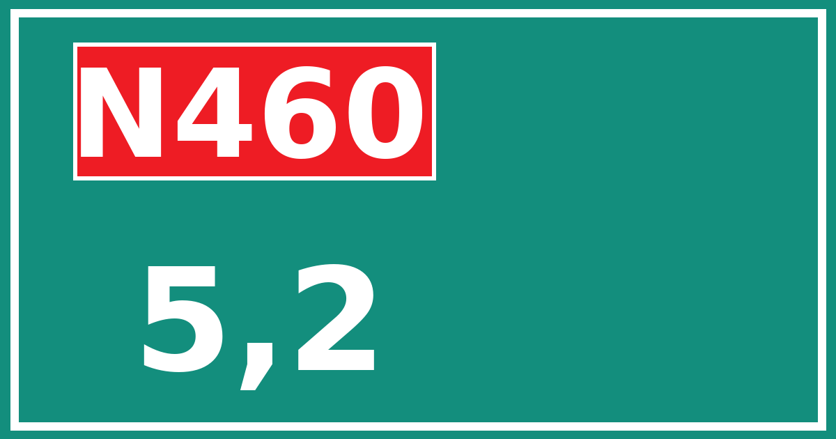 Hectometerbord N460 5,2