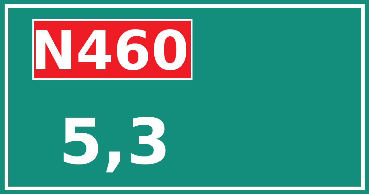 Hectometerbord N460 5,3