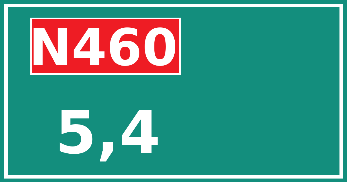 Hectometerbord N460 5,4
