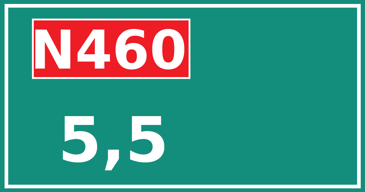 Hectometerbord N460 5,5