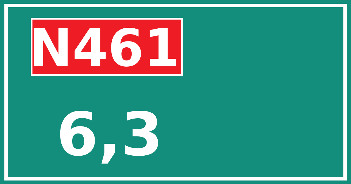 Hectometerbord N461 6,3