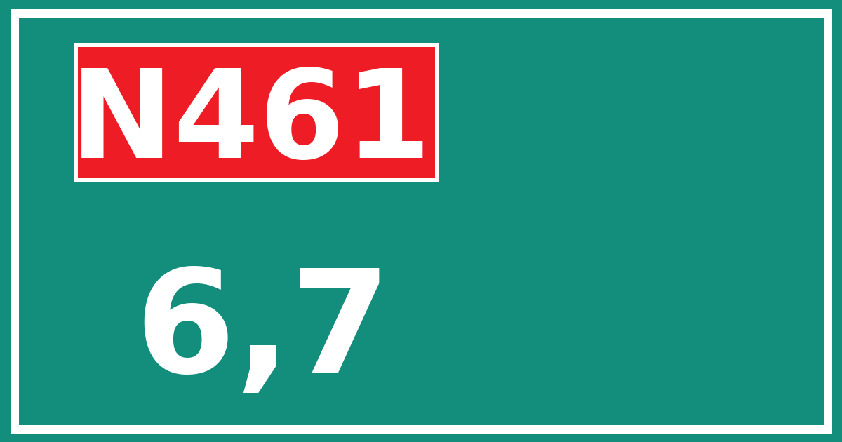 Hectometerbord N461 6,7