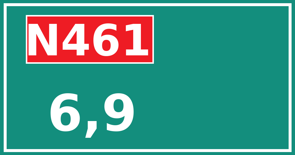 Hectometerbord N461 6,9