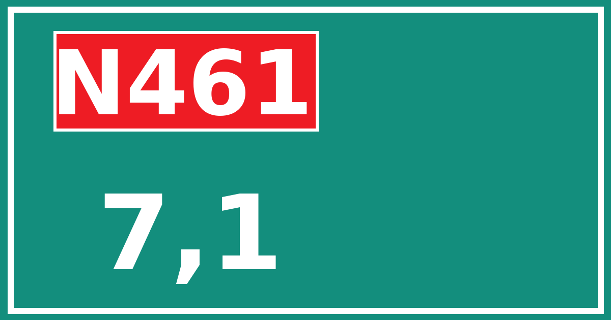 Hectometerbord N461 7,1