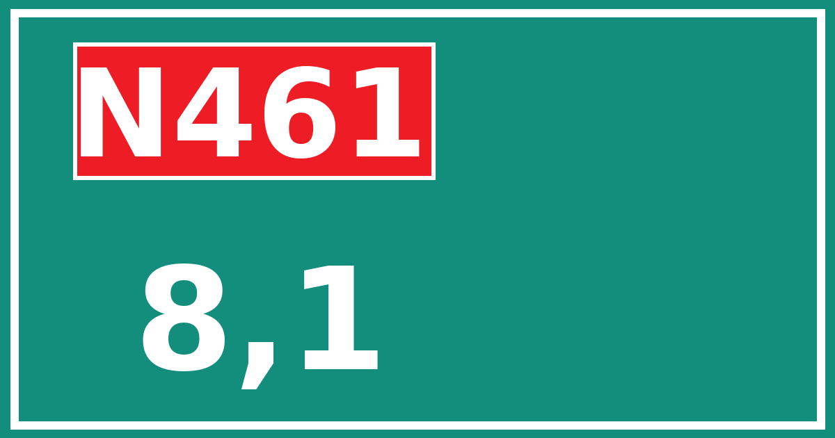 Hectometerbord N461 8,1