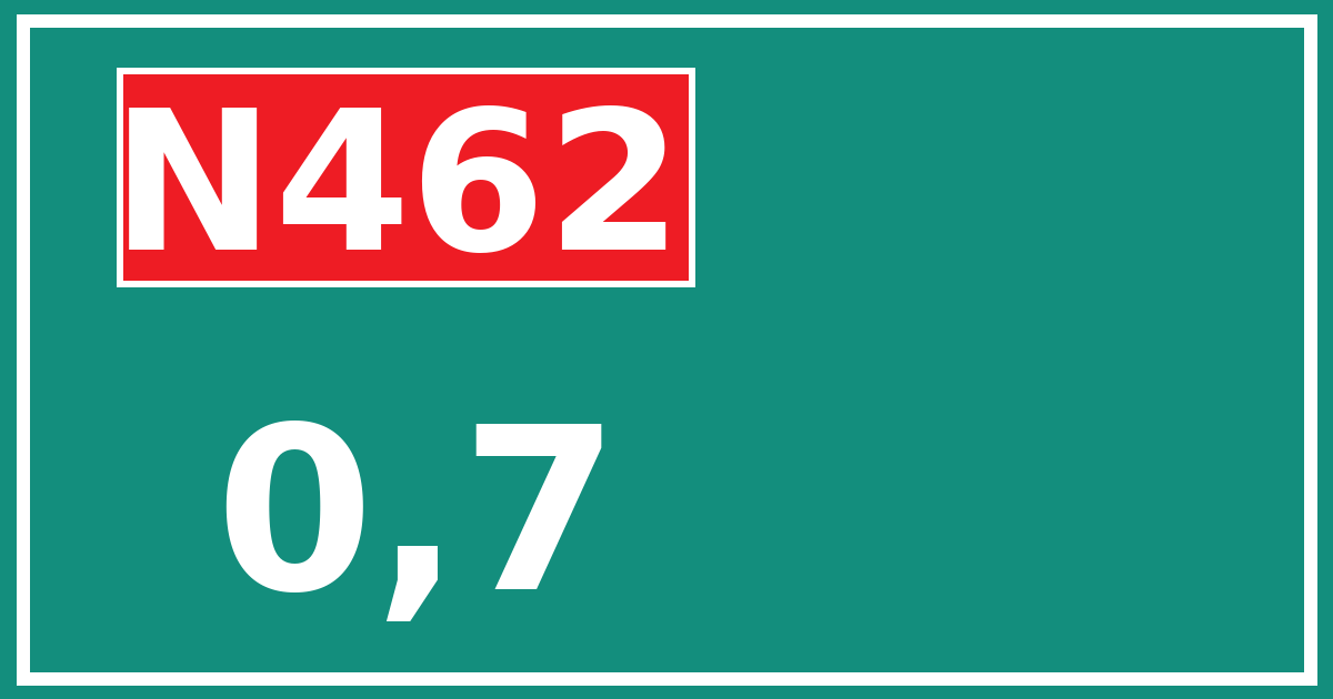 Hectometerbord N462 0,7