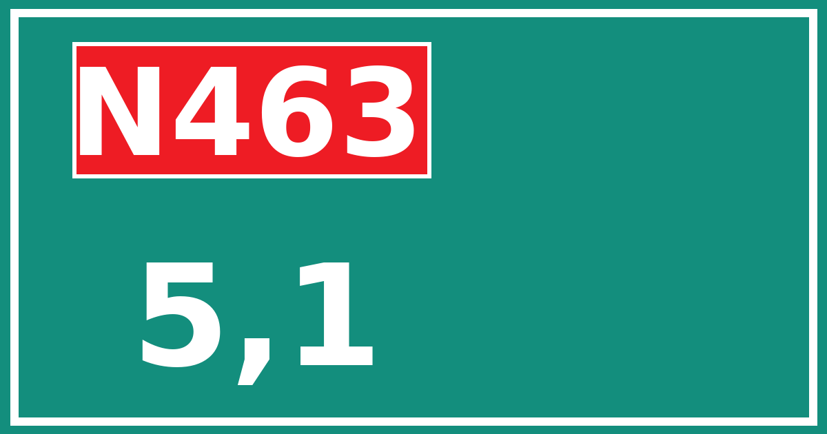 Hectometerbord N463 5,1