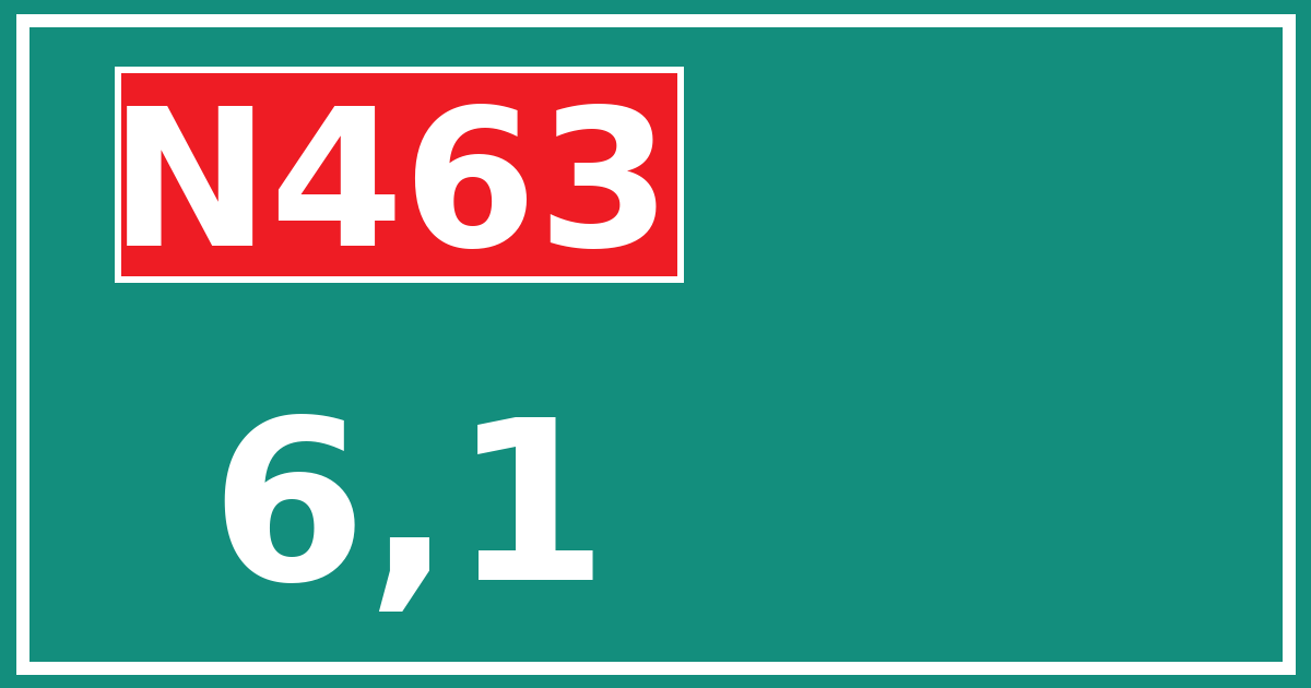Hectometerbord N463 6,1
