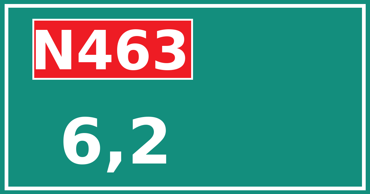 Hectometerbord N463 6,2