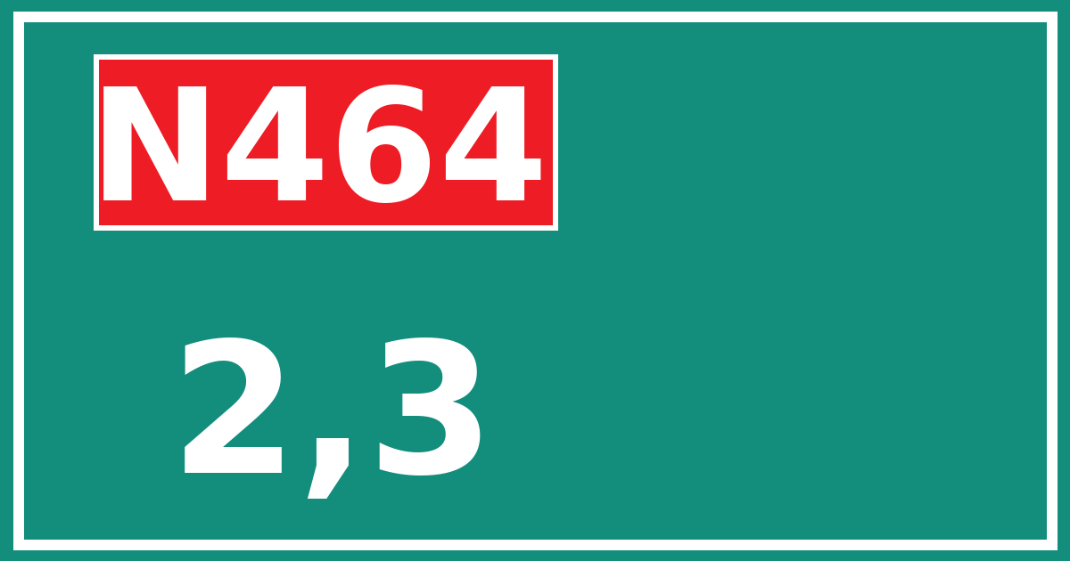 Hectometerbord N464 2,3