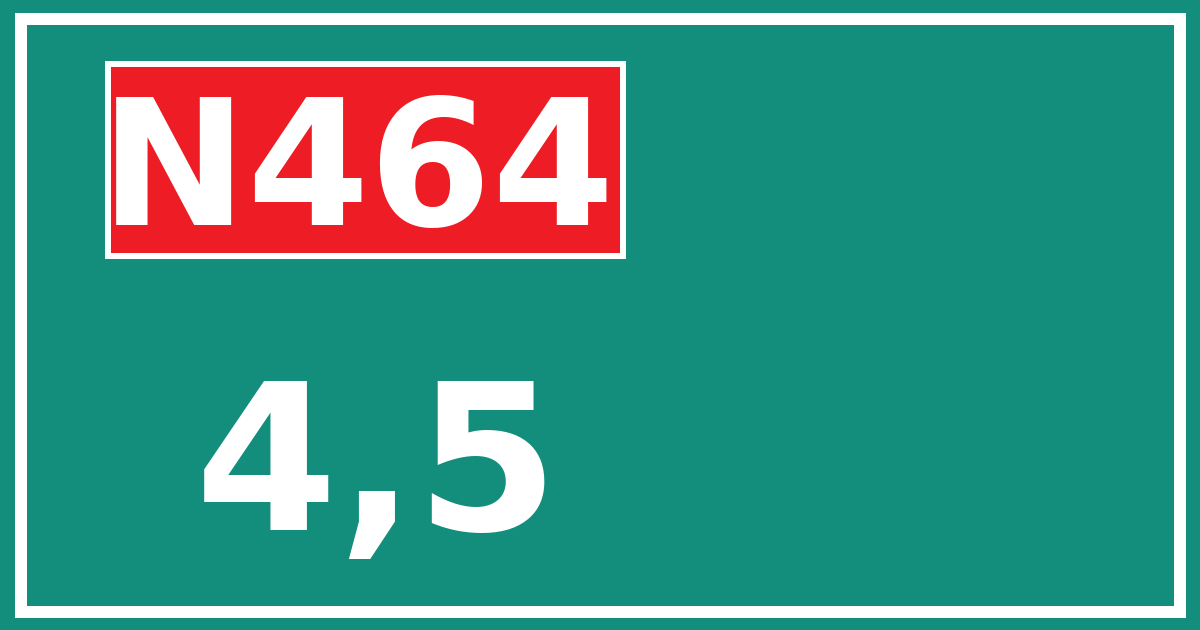 Hectometerbord N464 4,5