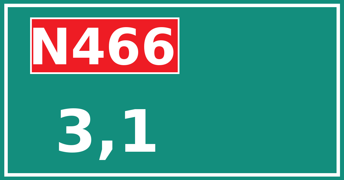 Hectometerbord N466 3,1