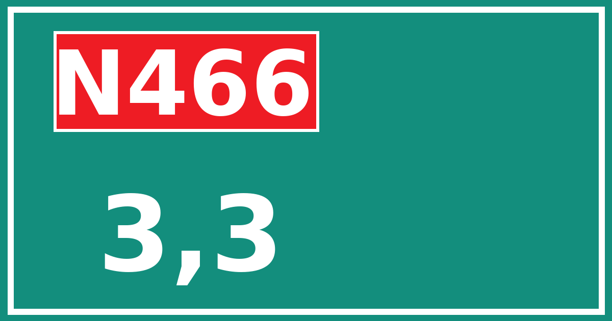 Hectometerbord N466 3,3