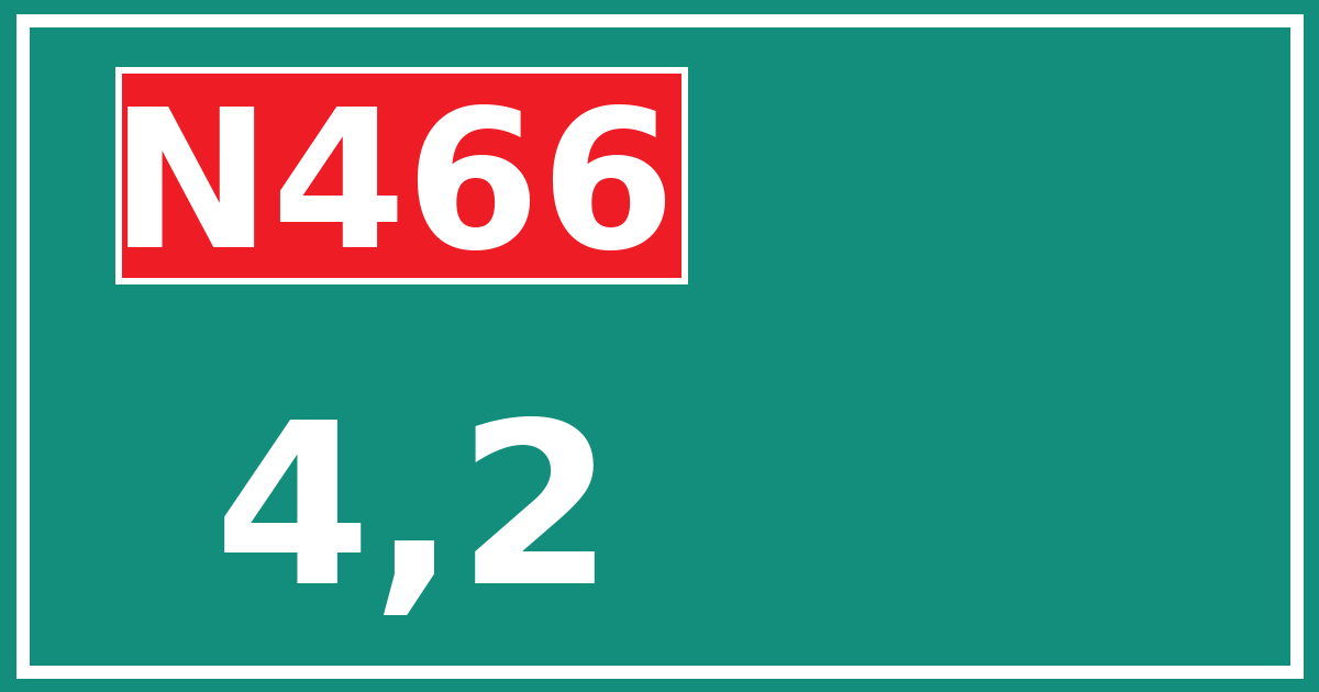Hectometerbord N466 4,2