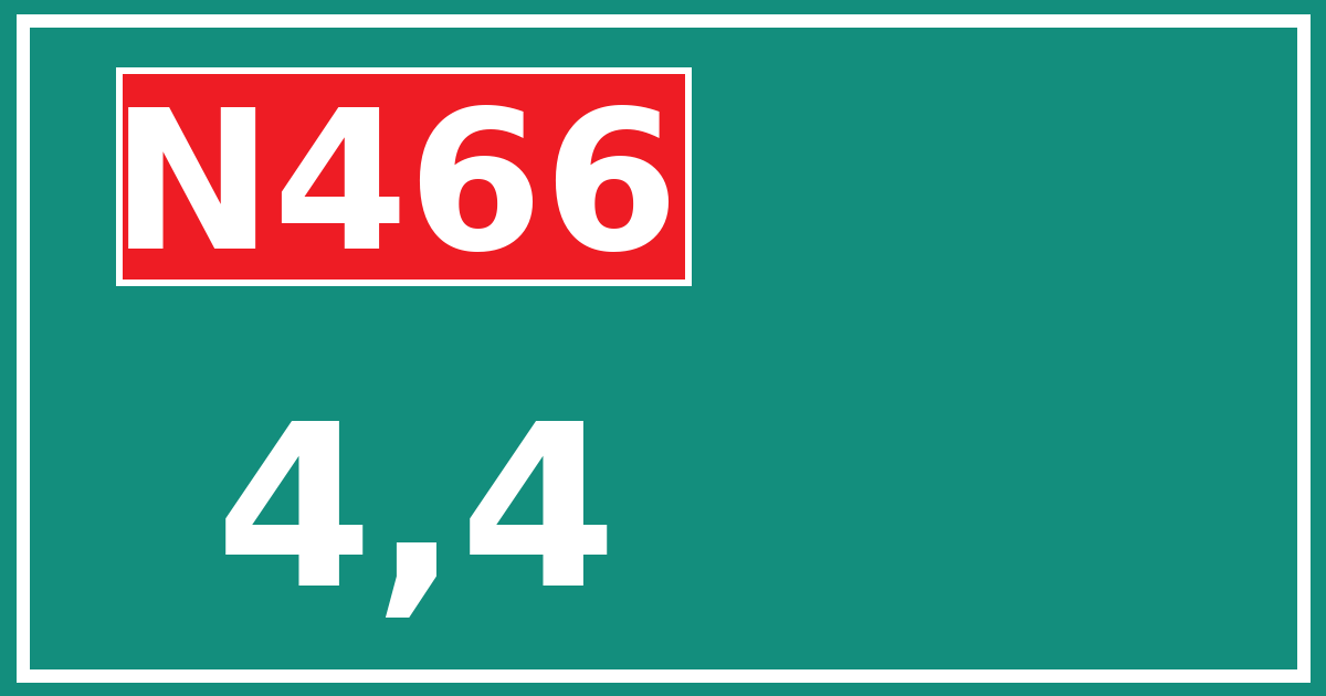 Hectometerbord N466 4,4