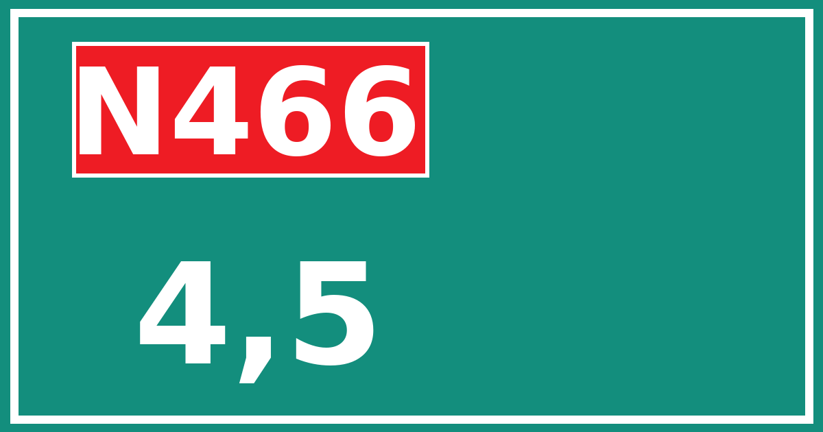 Hectometerbord N466 4,5