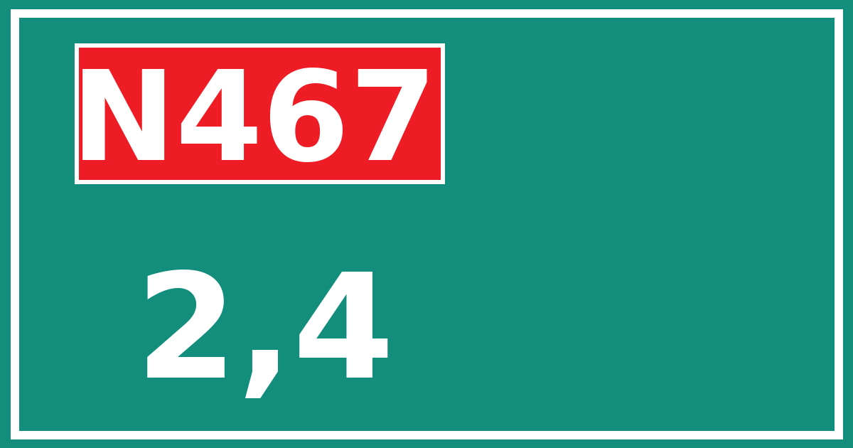 Hectometerbord N467 2,4