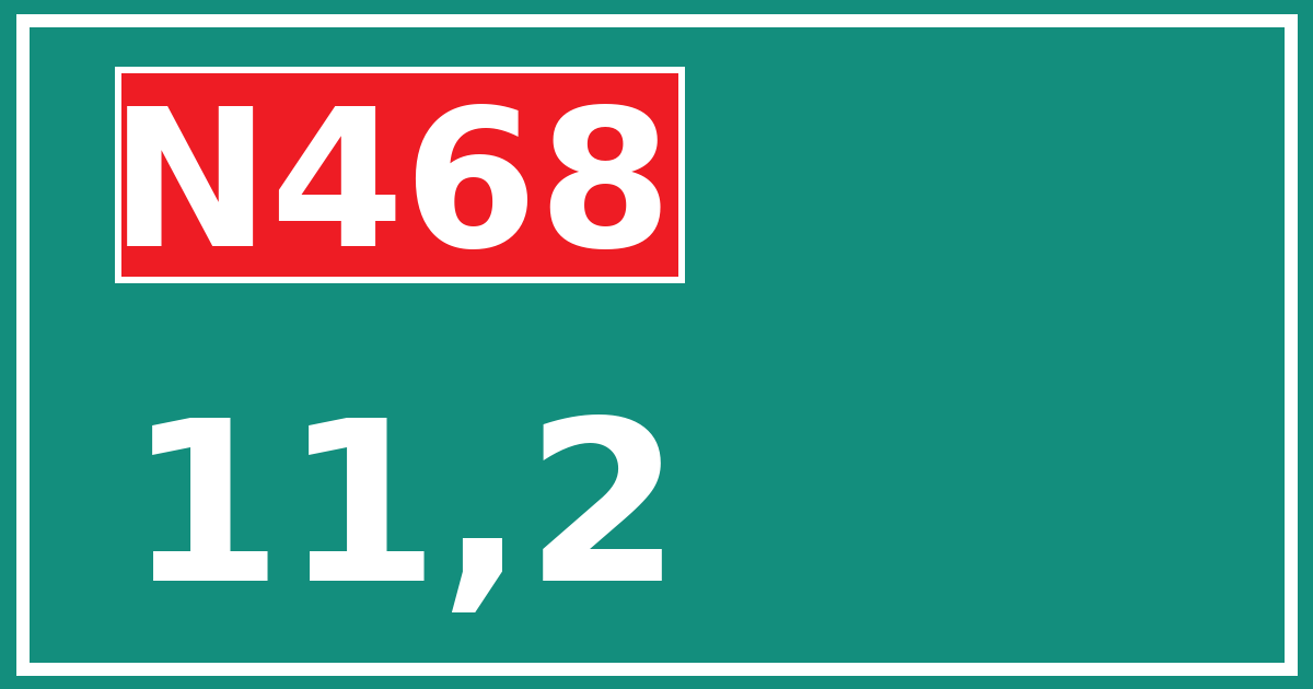 Hectometerbord N468 11,2