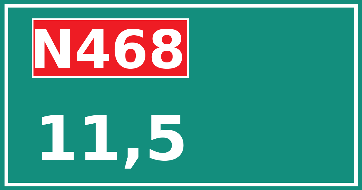 Hectometerbord N468 11,5