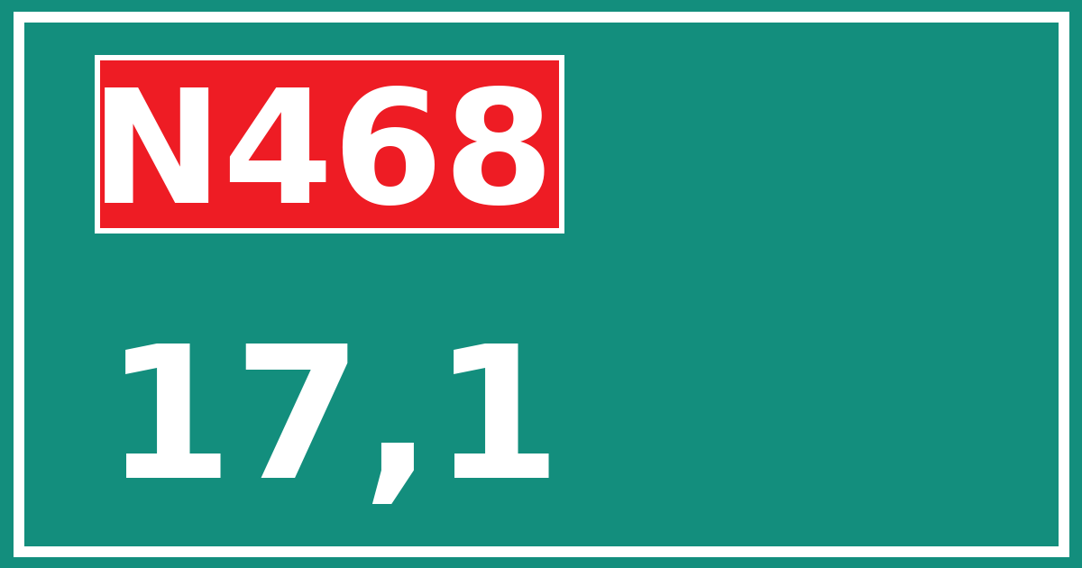 Hectometerbord N468 17,1