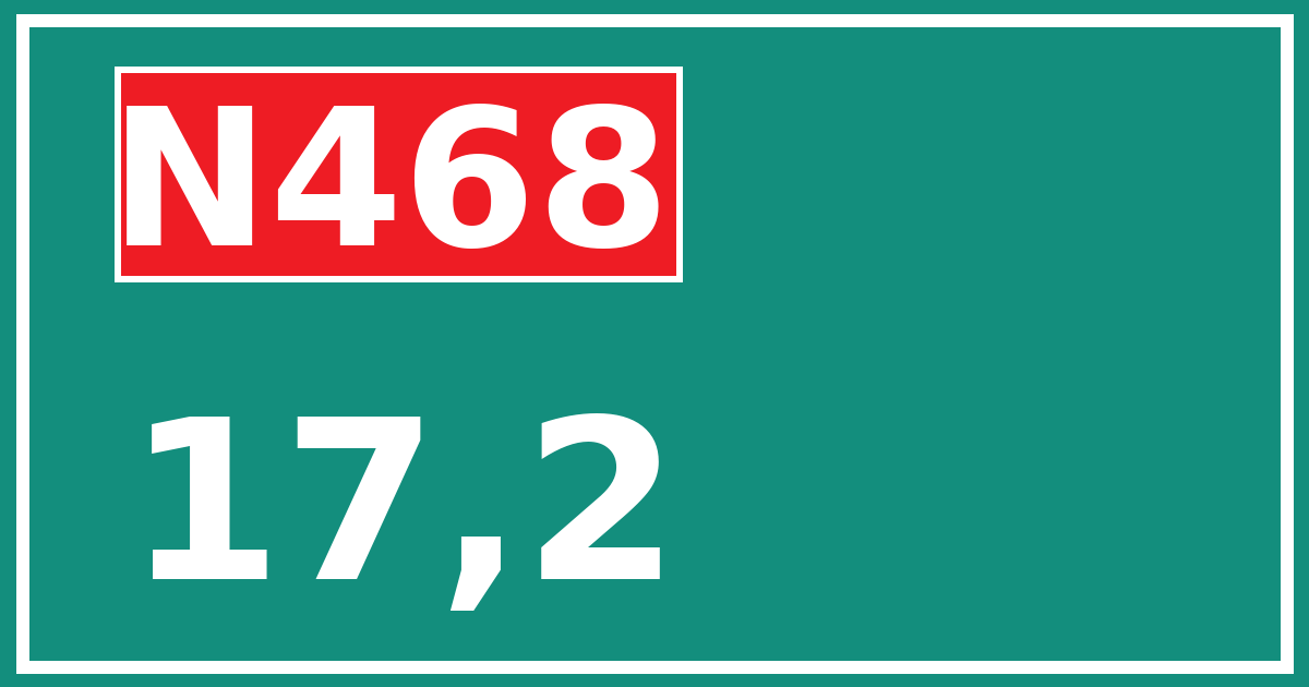 Hectometerbord N468 17,2