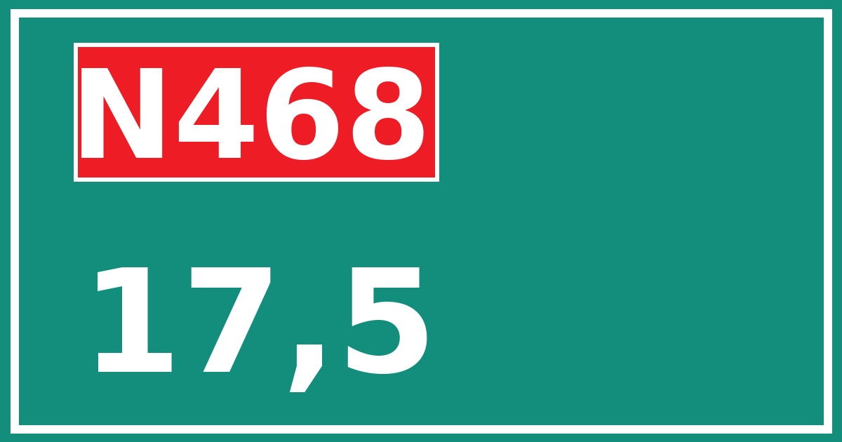 Hectometerbord N468 17,5