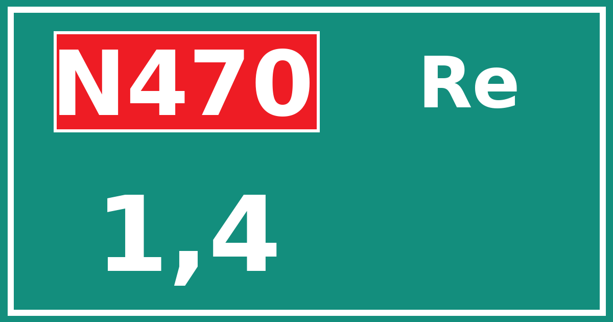 Hectometerbord N470 1,4 zijde Re