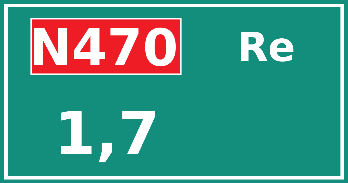 Hectometerbord N470 1,7 zijde Re