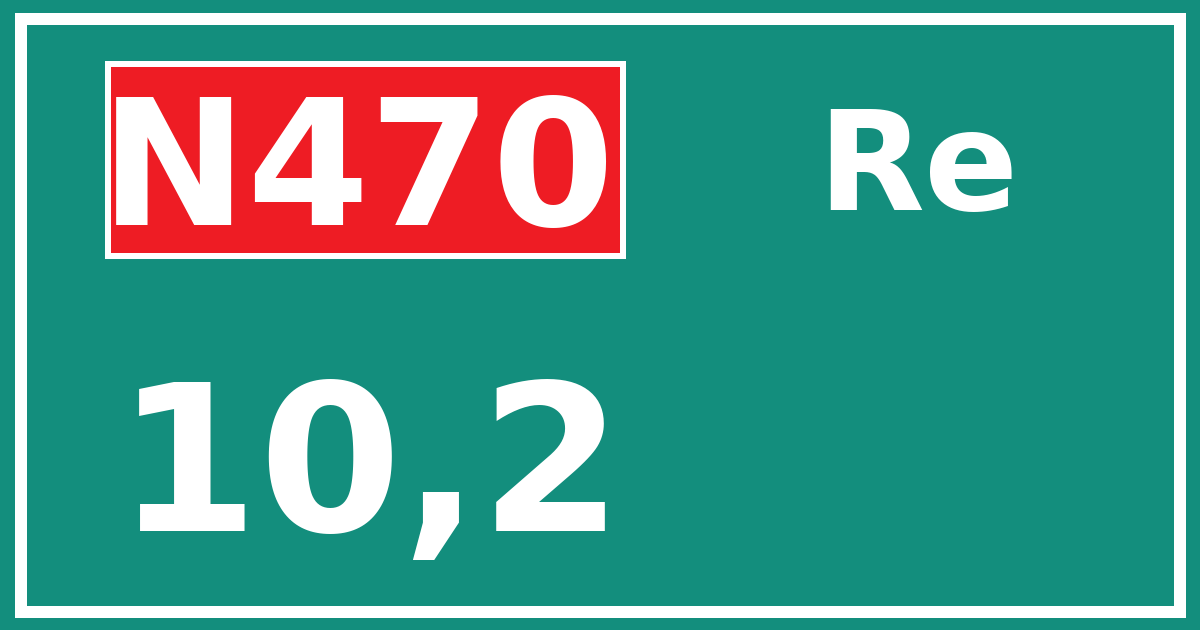 Hectometerbord N470 10,2 zijde Re