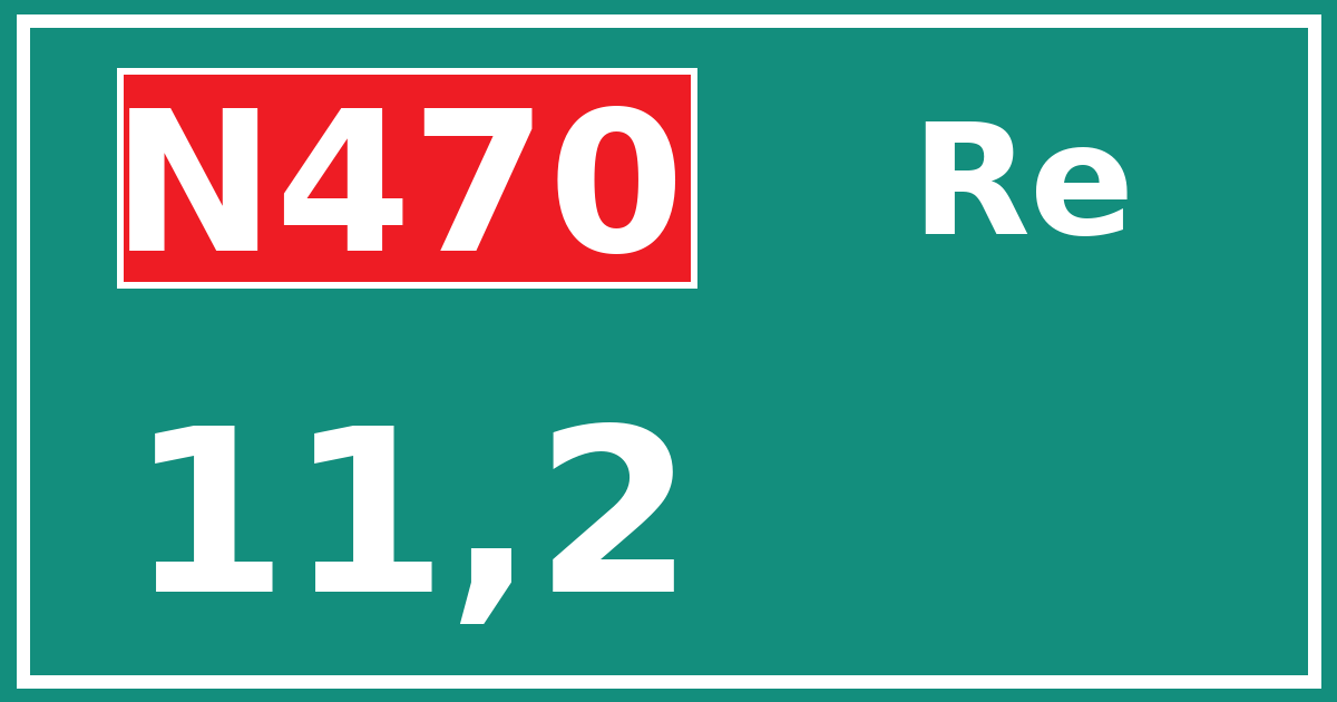 Hectometerbord N470 11,2 zijde Re