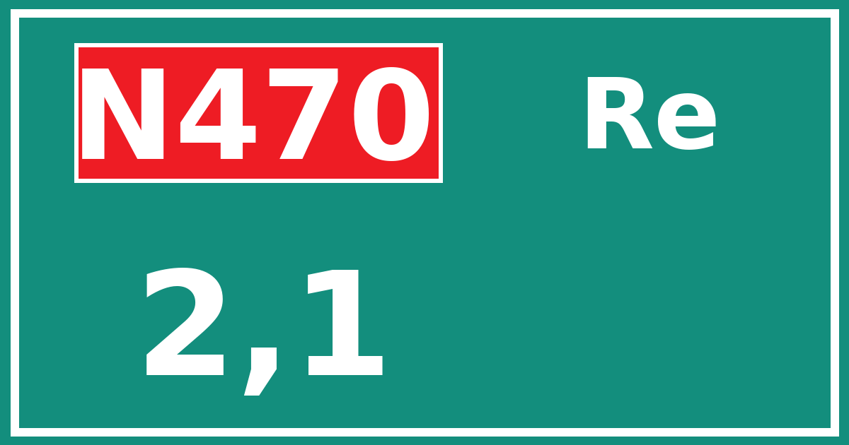 Hectometerbord N470 2,1 zijde Re